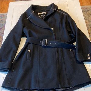 Kenneth Cole black winter pea coat